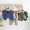 Spring and Autumn Boys Shirt Long Sleeve Set Three-Piece Set